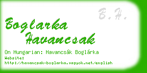 boglarka havancsak business card