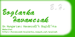 boglarka havancsak business card